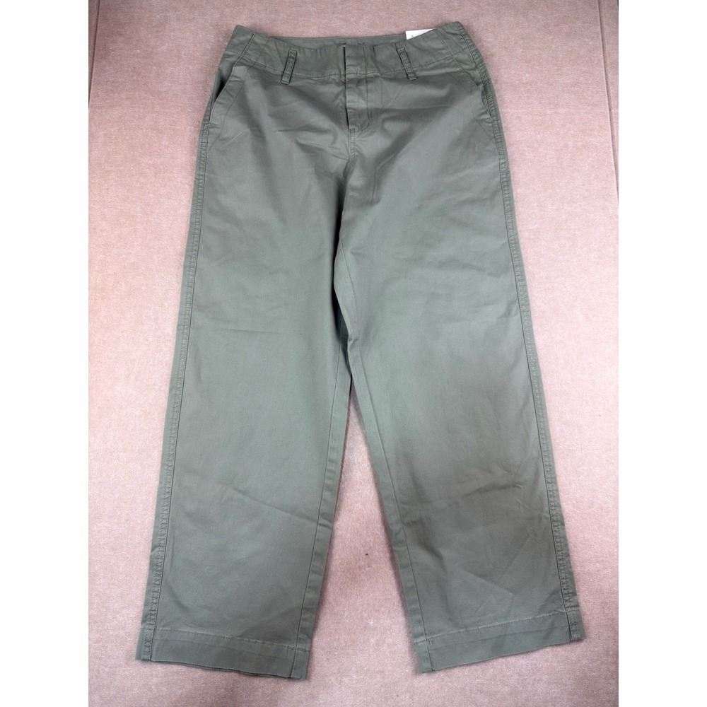 A New Day Pants Women's Size‎ 6 Green High Rise Straight Stretch Work Trousers